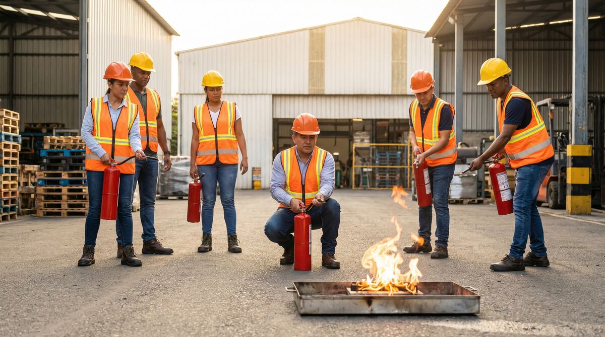 Formación práctica de brigadas de emergencia